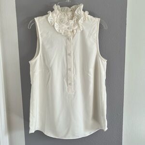 J. Crew Ruffleneck Sleeveless Top